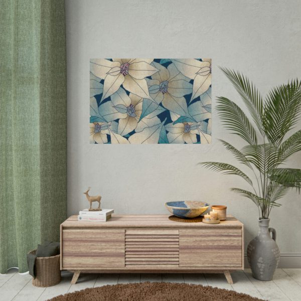 92408-103.jpg Blue Floral Pattern Poster