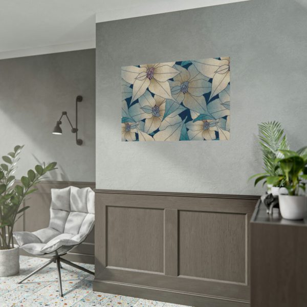 92408-104.jpg Blue Floral Pattern Poster