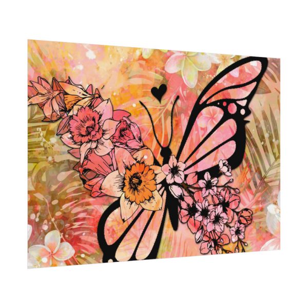 92408-132.jpg Tropical Flower Butterfly Art Poster