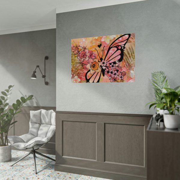 92408-134.jpg Tropical Flower Butterfly Art Poster