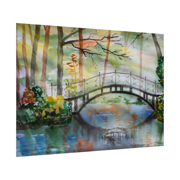 92408-147.jpg Bridge Over River Poster