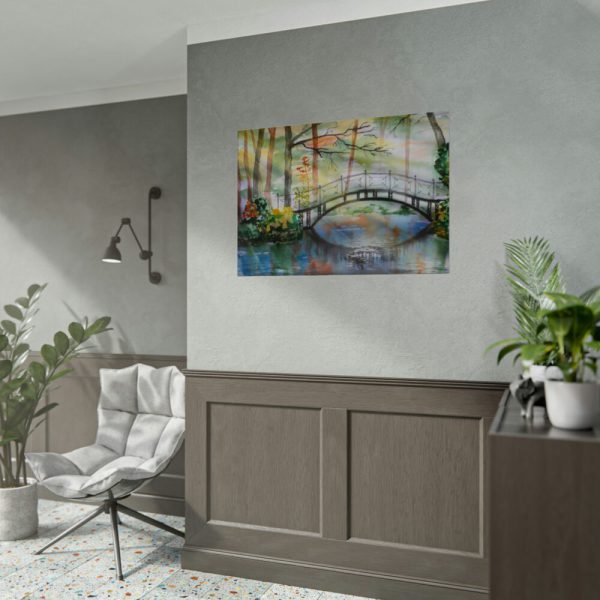 92408-149.jpg Bridge Over River Poster