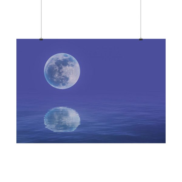 92408-151.jpg Moon Water Lake Reflection Poster