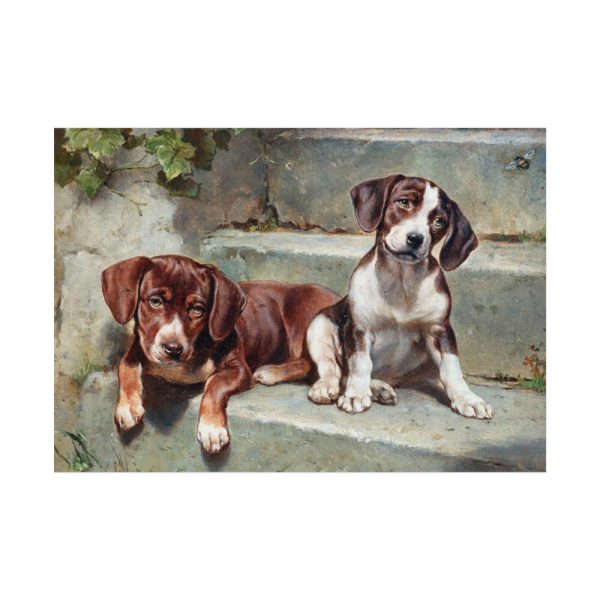 92408-225.jpg Dogs Puppies Vintage Old Poster