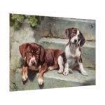 Dogs Puppies Vintage Old Poster - Image 3