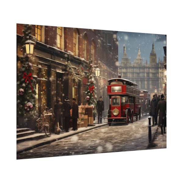 92408-232.jpg Vintage Christmas Street In London Poster