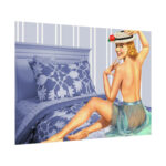 Pin-up Girl On Bed Poster - Image 3