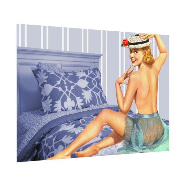 92408-247.jpg Pin-up Girl On Bed Poster