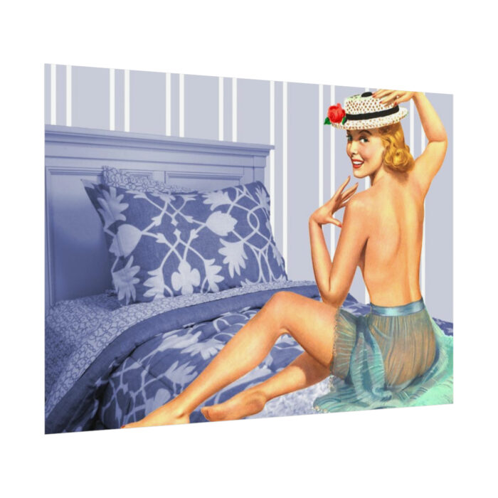 Pin-up Girl On Bed Poster - Image 3