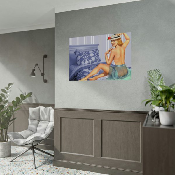 92408-249.jpg Pin-up Girl On Bed Poster