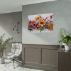 92408-264.jpg Colorful Watercolor Flowers on White Background Poster