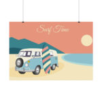 Camper Van, Surfboard, Beach Poster - Image 2