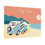 Camper Van, Surfboard, Beach Poster - Image 3