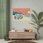 Camper Van, Surfboard, Beach Poster - Image 4