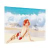 Pin-up Girl Beach Beauty Poster