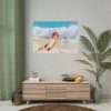 Pin-up Girl Beach Beauty Poster
