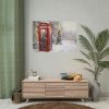 Red Christmas Phone Booth Poster