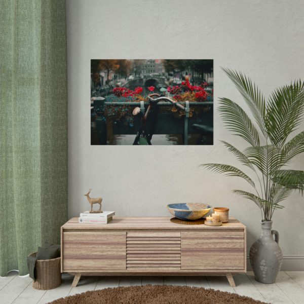 92408-368.jpg Vintage Bike Flowers Poster