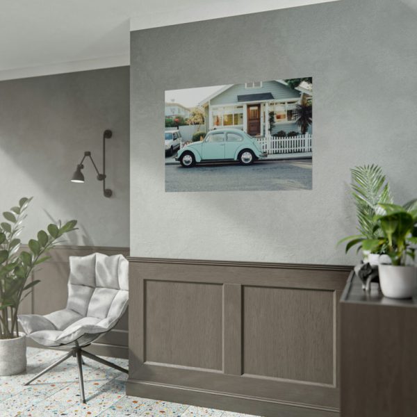 Vintage Car and House Poster