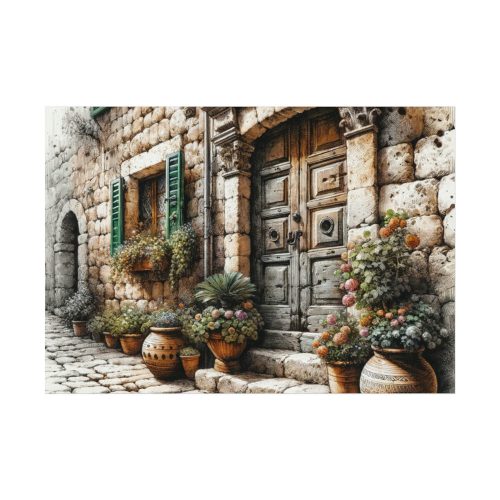 Mediterranean Street Scene Poster