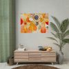 92408-43.jpg Orange Yellow Abstract Artwork Poster