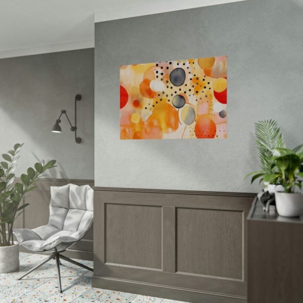 92408-44.jpg Orange Yellow Abstract Artwork Poster