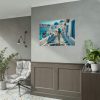 Woman With Blue Hair in Greece Poster