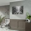 Black and White Venice Canal During Heavy Rain Poster