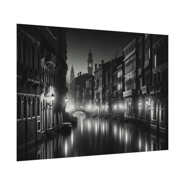 92408-502.jpg Venice Canal at Night Poster