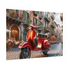 Red Vespa in Italy II Poster