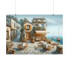92408-541.jpg Small Italian Tavern With Blue Sea Poster