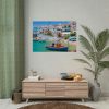 Greek Coastal Town Poster