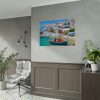 Greek Coastal Town Poster