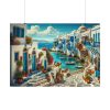 92408-611.jpg Greek Island Scene Poster