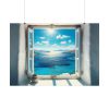 View of the Sea From the Window in Greece Poster