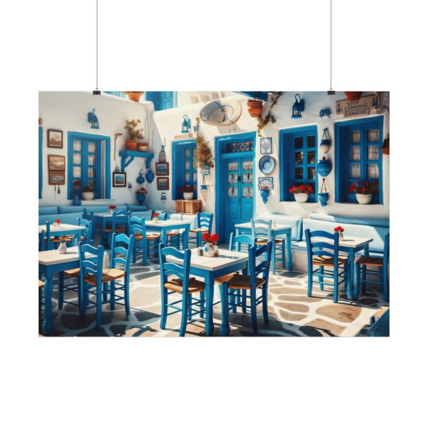 Blue Tavern in Greece Poster