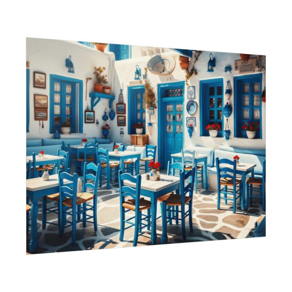 Blue Tavern in Greece Poster