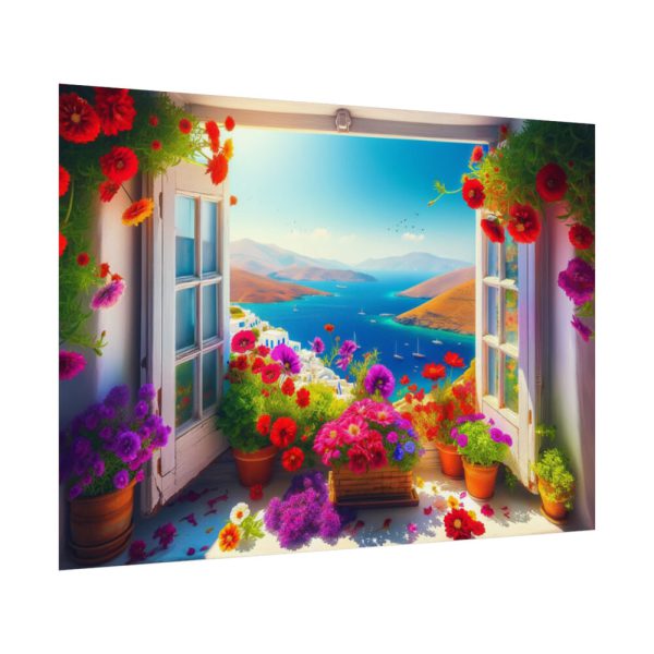 92408-637.jpg Window View in Greece Poster