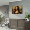 92408-649.jpg Mona Lisa Raising Index Finger With Fire Poster