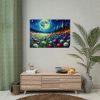 92408-658.jpg Moonlit Field of Colorful Flowers Poster