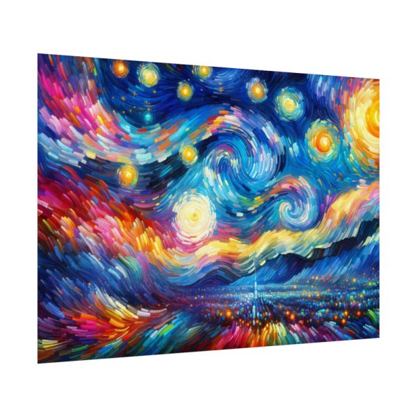 92408-672.jpg Dynamic and Vibrant Starry Sky Poster