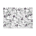 Grey Floral Pattern Poster