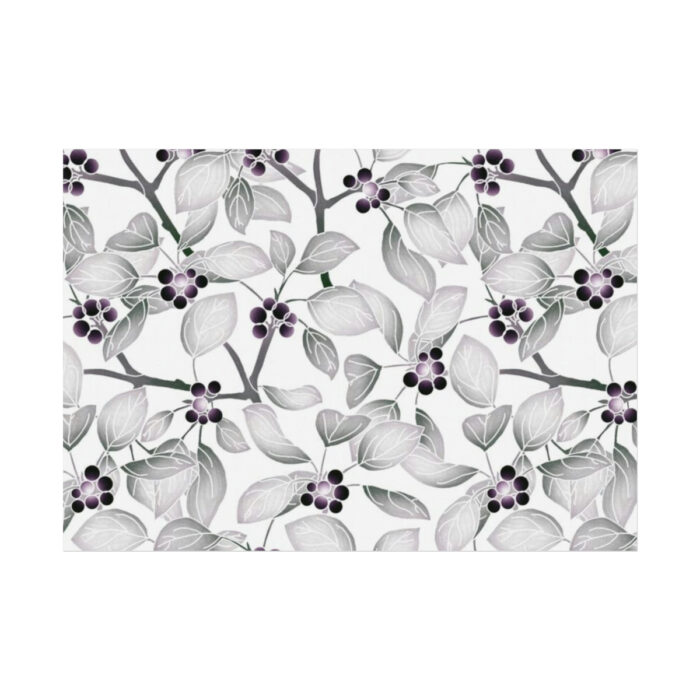 Grey Floral Pattern Poster - Image 1