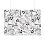 Grey Floral Pattern Poster - Image 2