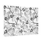 Grey Floral Pattern Poster - Image 3