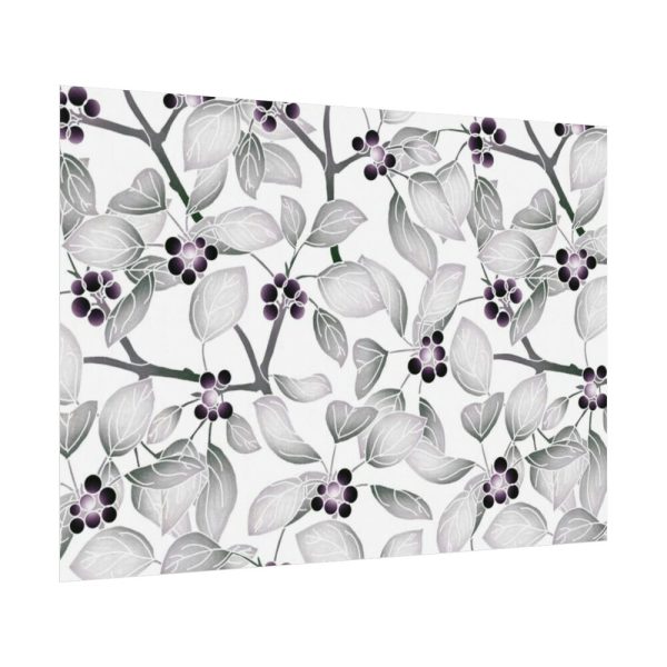 92408-77.jpg Grey Floral Pattern Poster