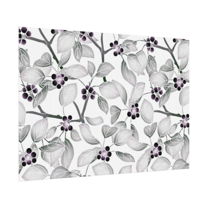 Grey Floral Pattern Poster - Image 3