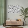 92408-78.jpg Grey Floral Pattern Poster