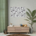 Grey Floral Pattern Poster - Image 4
