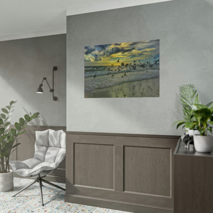 Convey of Birds are Flying Duing Sunset Poster - Image 5